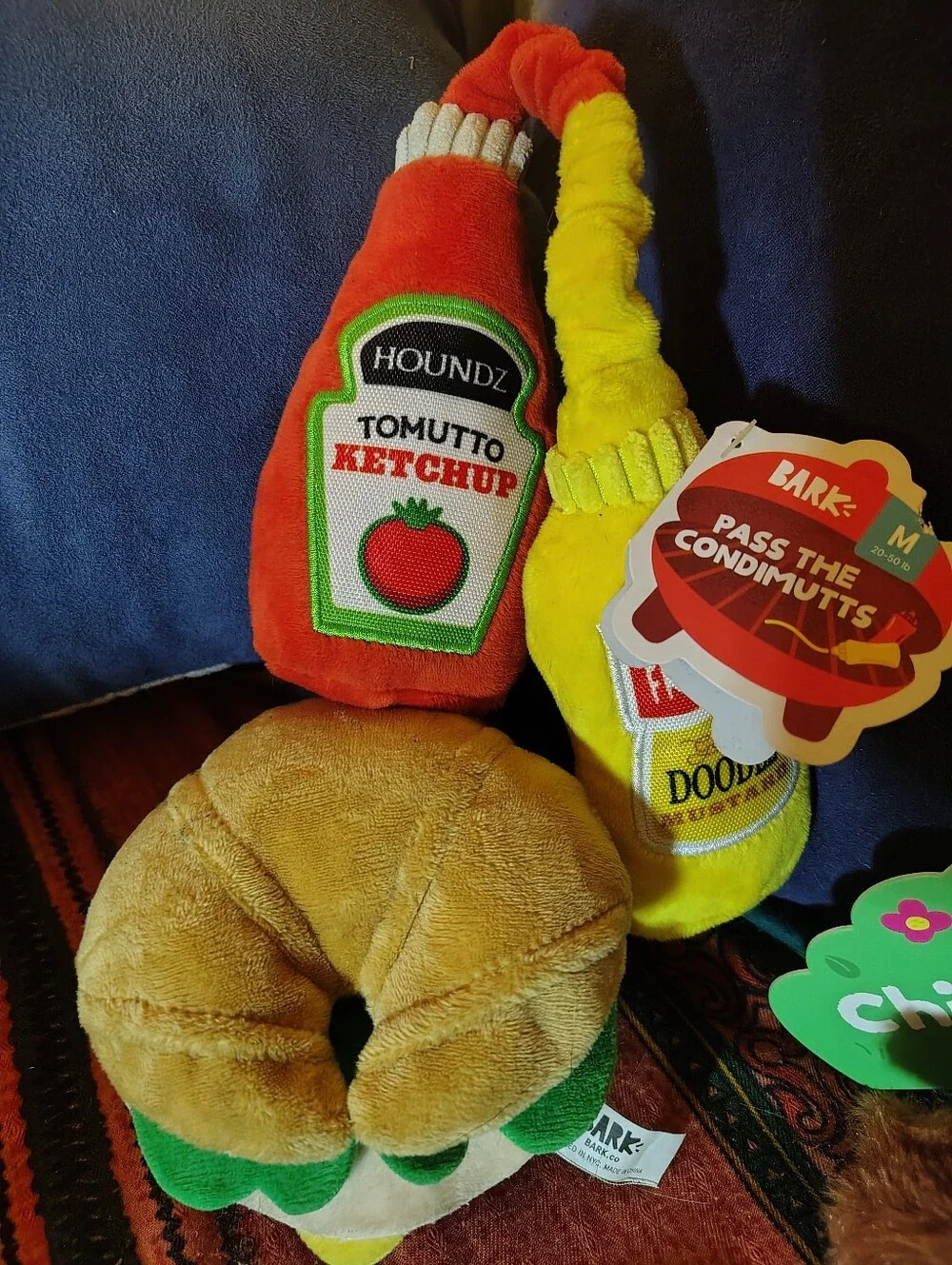 NWT BarkBox Dog Toy Lot of 3 - Chickie Baby & Pass The Condimutts Set